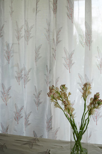 Noir Tropic Palm Curtain