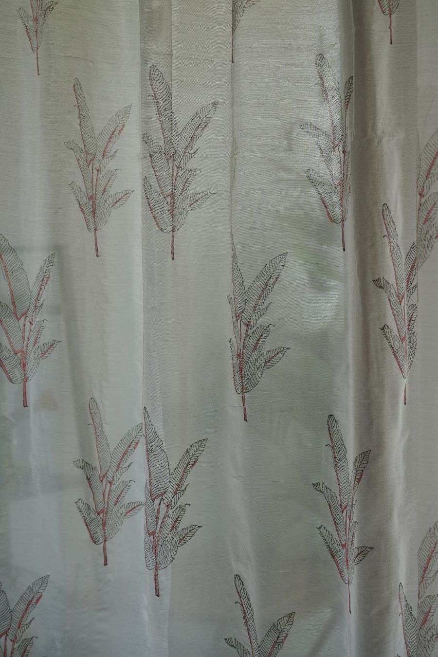 Noir Tropic Palm Curtain