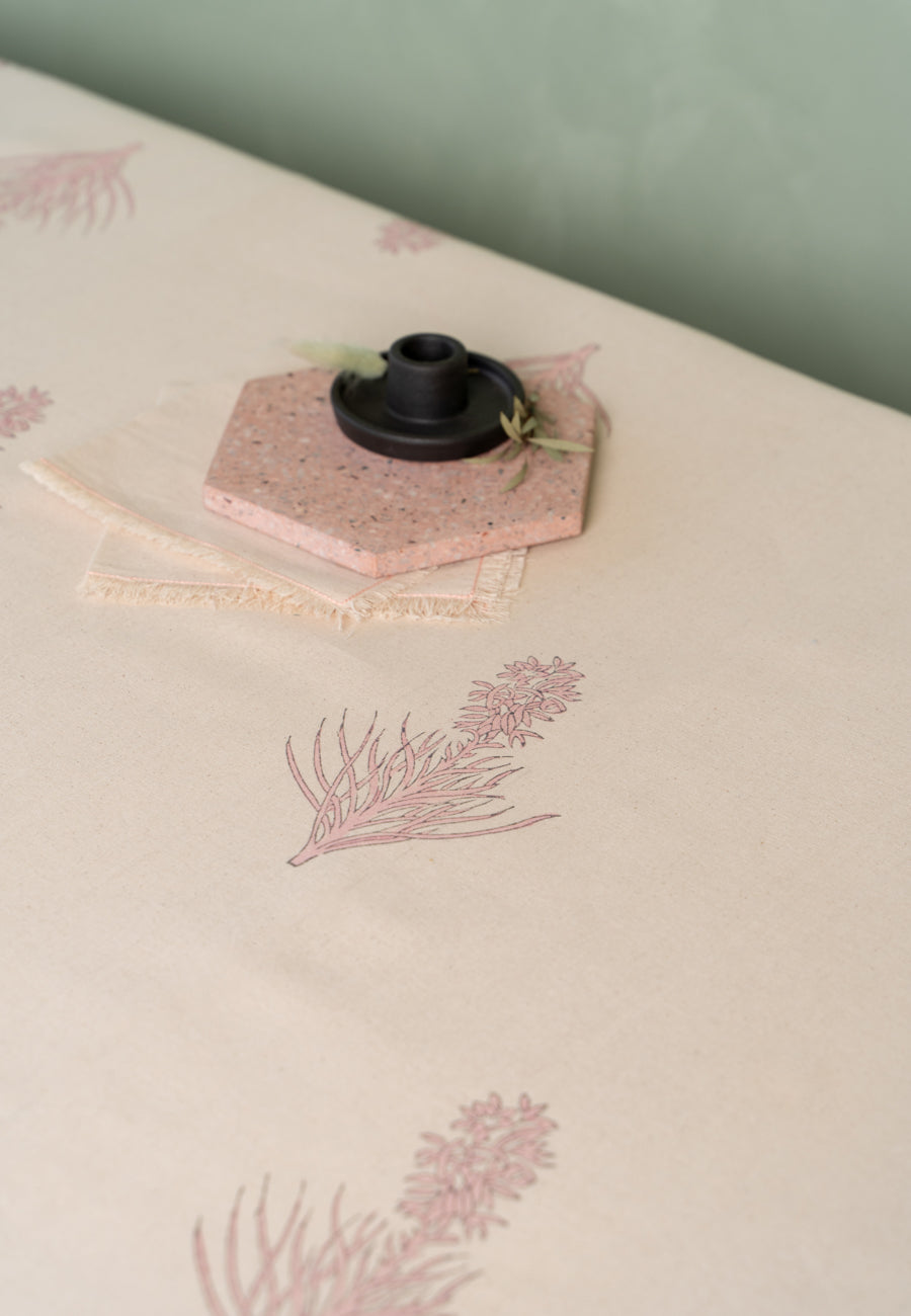 Autumn Leaf in Pink Table Cloth