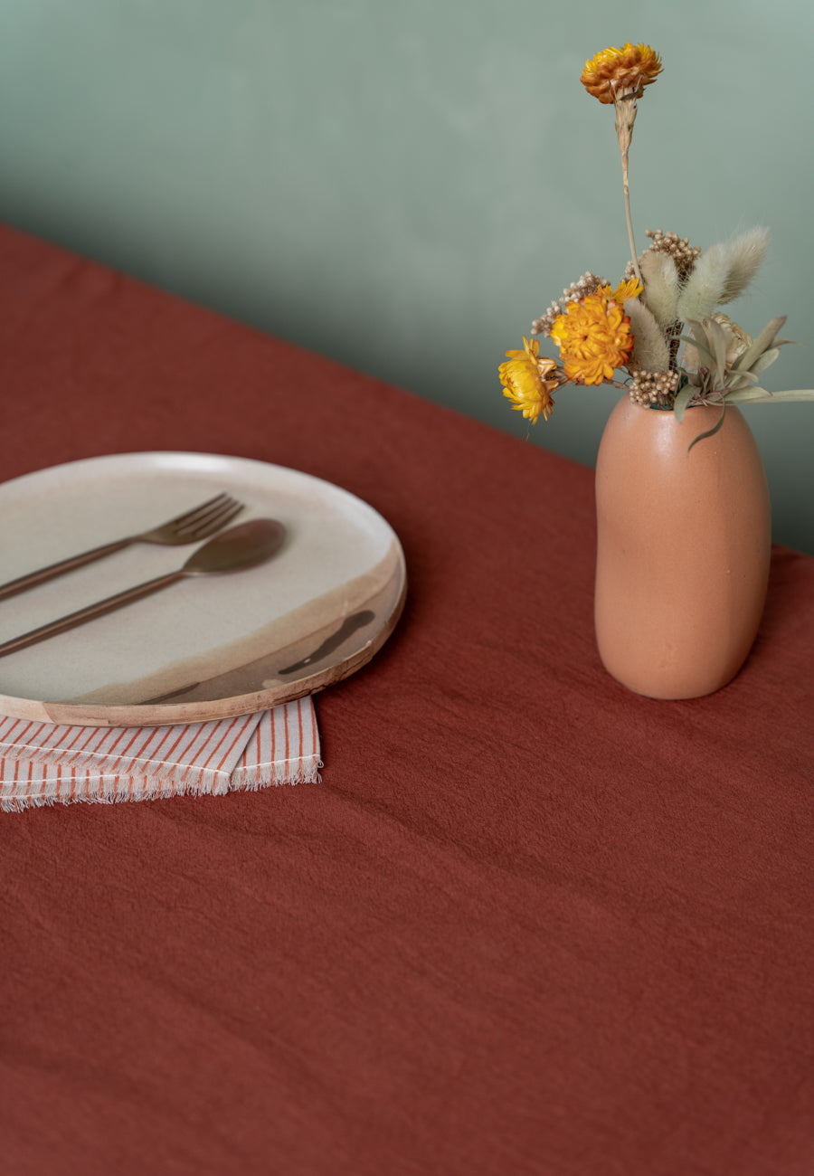 Natural Rust Table Cloth