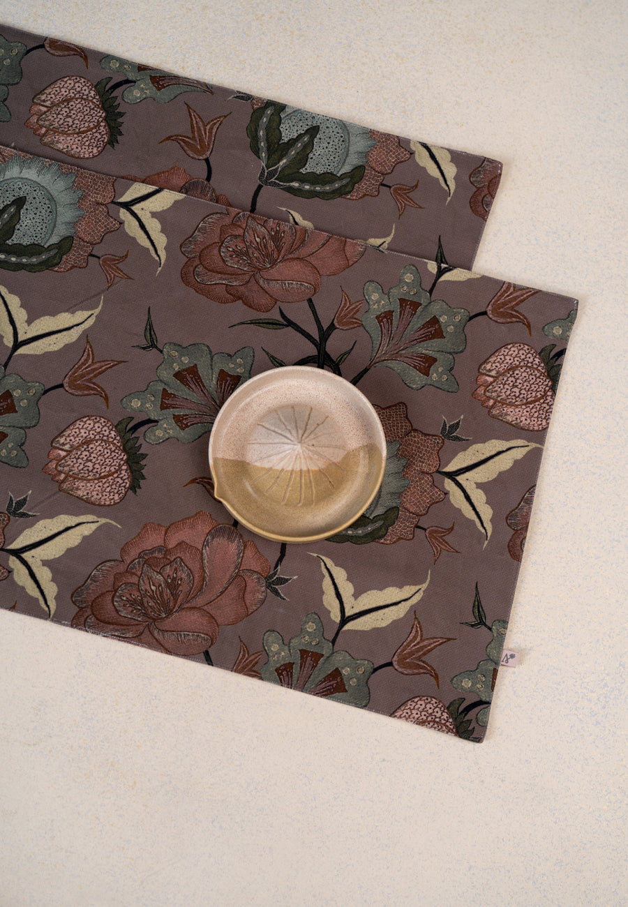 Florally Yours in Rust Table Mats (set of 2)