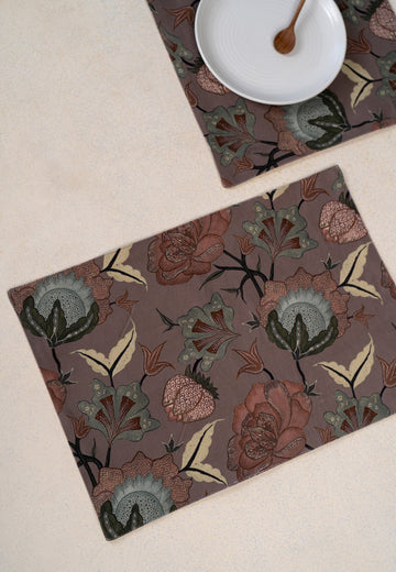 Florally Yours in Rust Table Mats (set of 2)