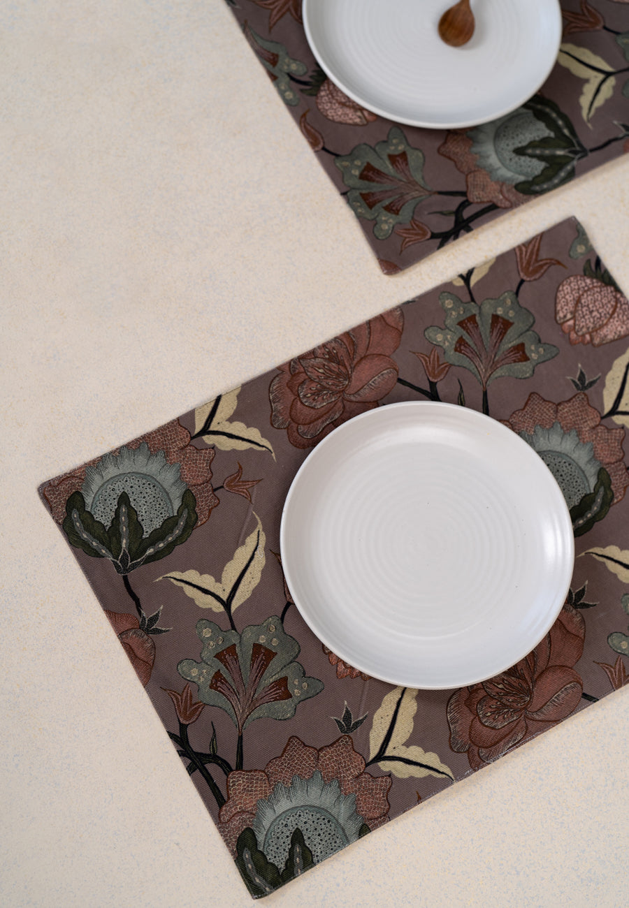 Florally Yours in Rust Table Mats (set of 2)