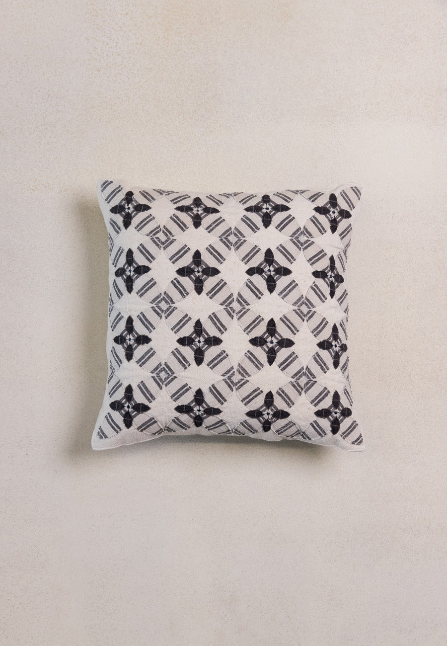 Patch of Geometry Black & White Cushion Cover