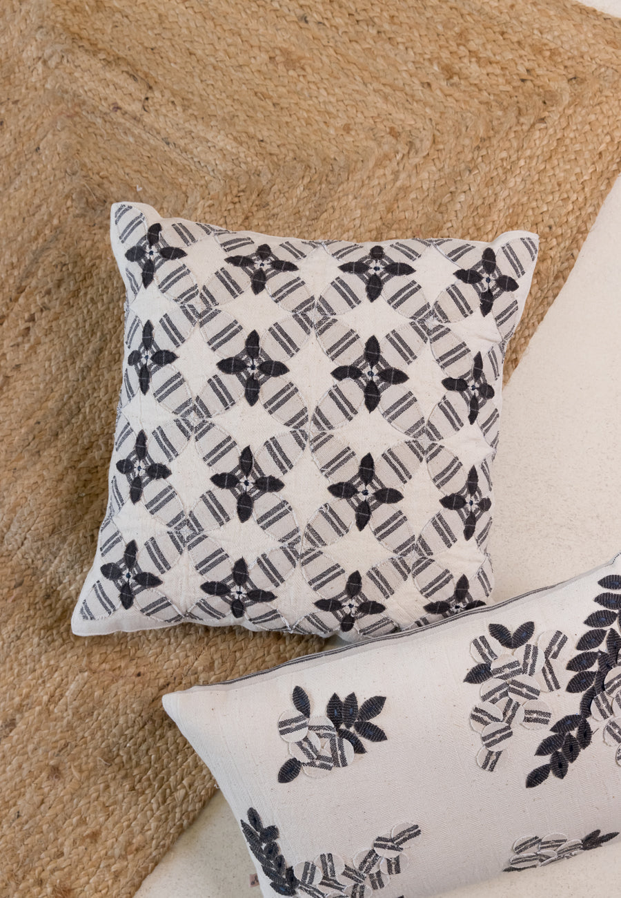Patch of Geometry Black & White Cushion Cover