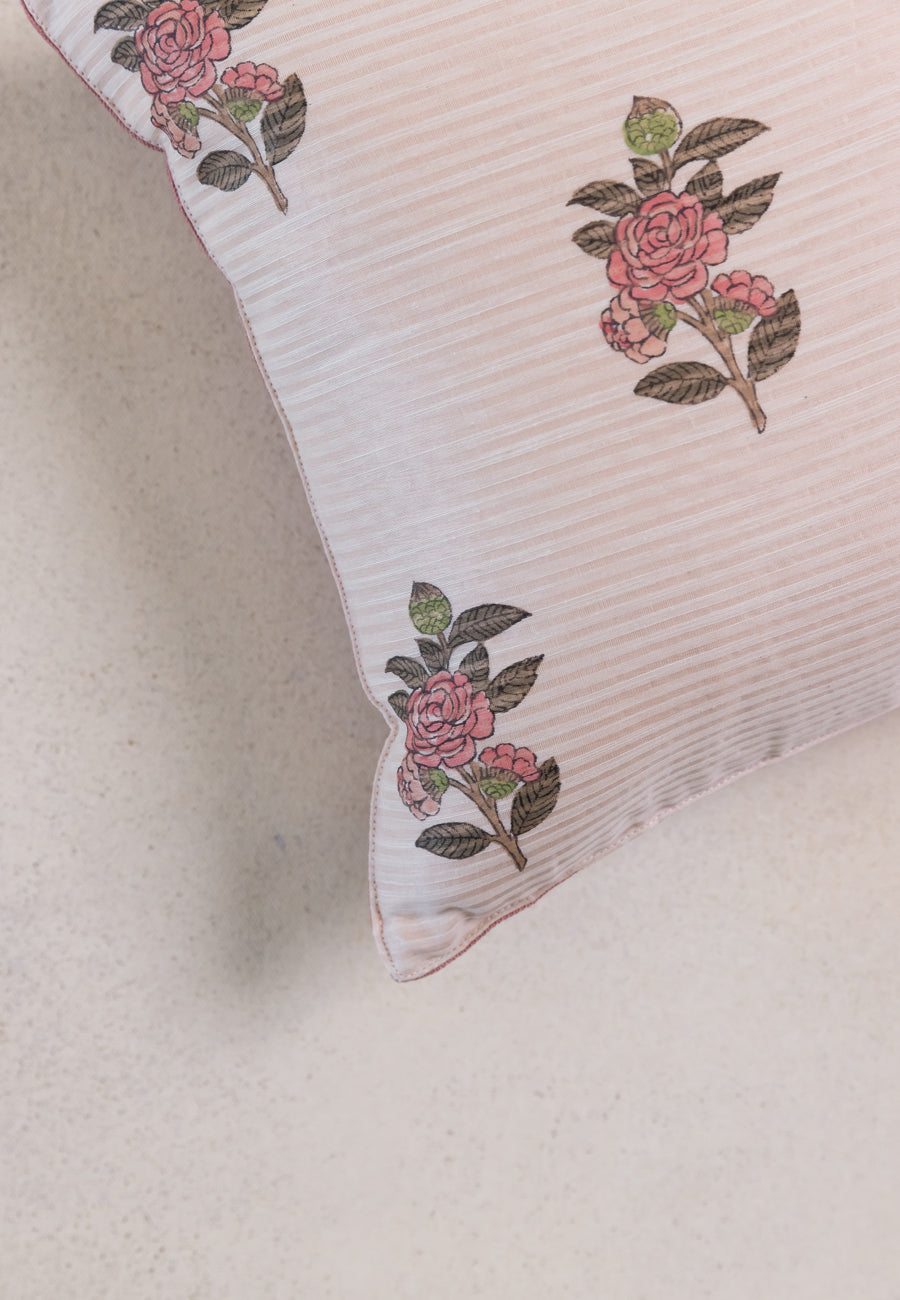 Block Rose Beauty Sheer Cushion Cover