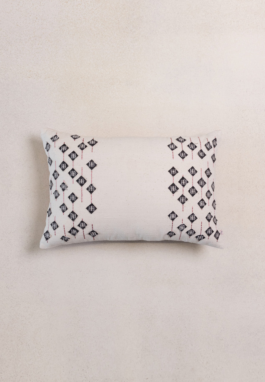 The Diamond in the Rough Cushions in Black(Hand woven Fabric)
