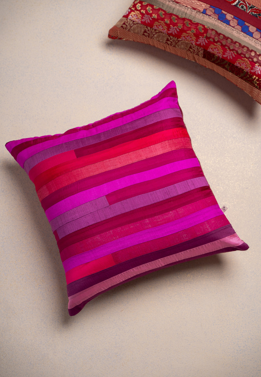 A Silk Mosaic in Pink Cushion