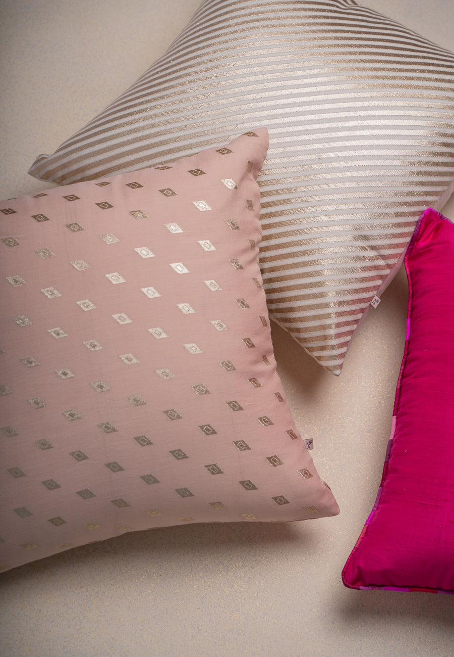 The Pink Zari Cushion