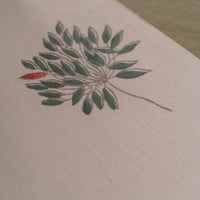 Gulmohar Table Runner in Handwoven Fabric with striped back