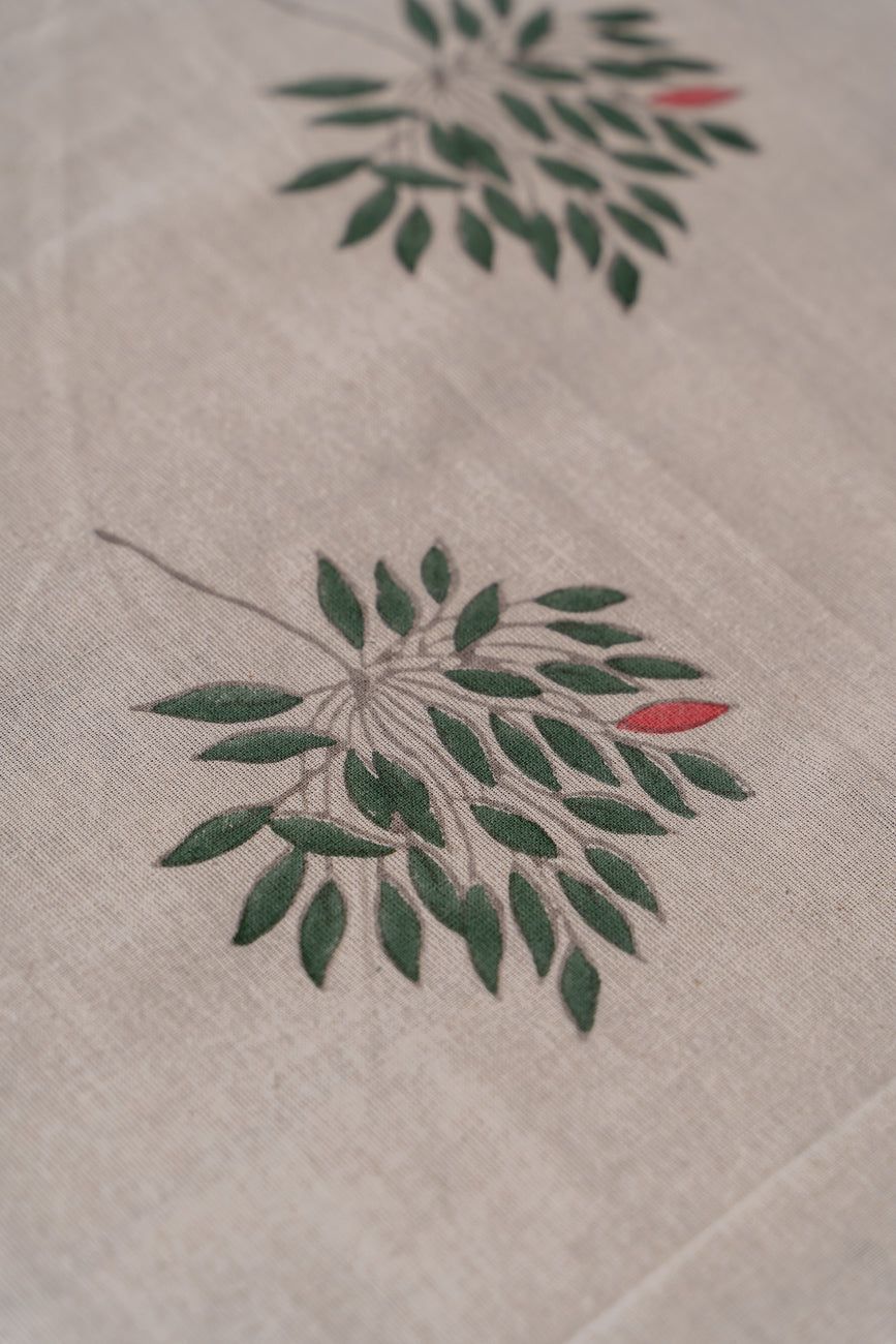 Gulmohar Table Cloth (Handblock Printed)