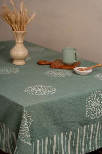Mogra Table Cloth (Handblock printed)