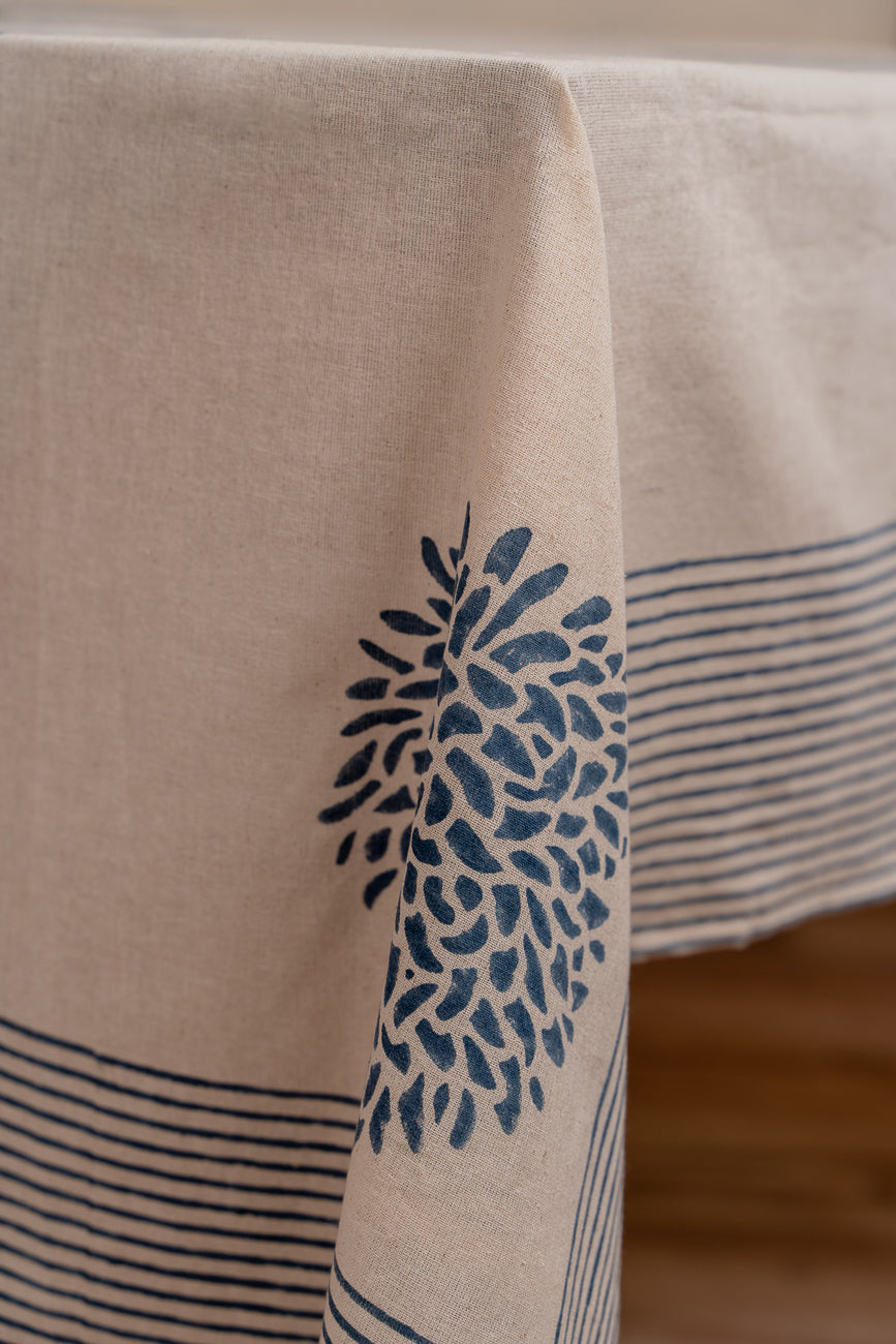 Dandelion table cloth (Handblock Printed)