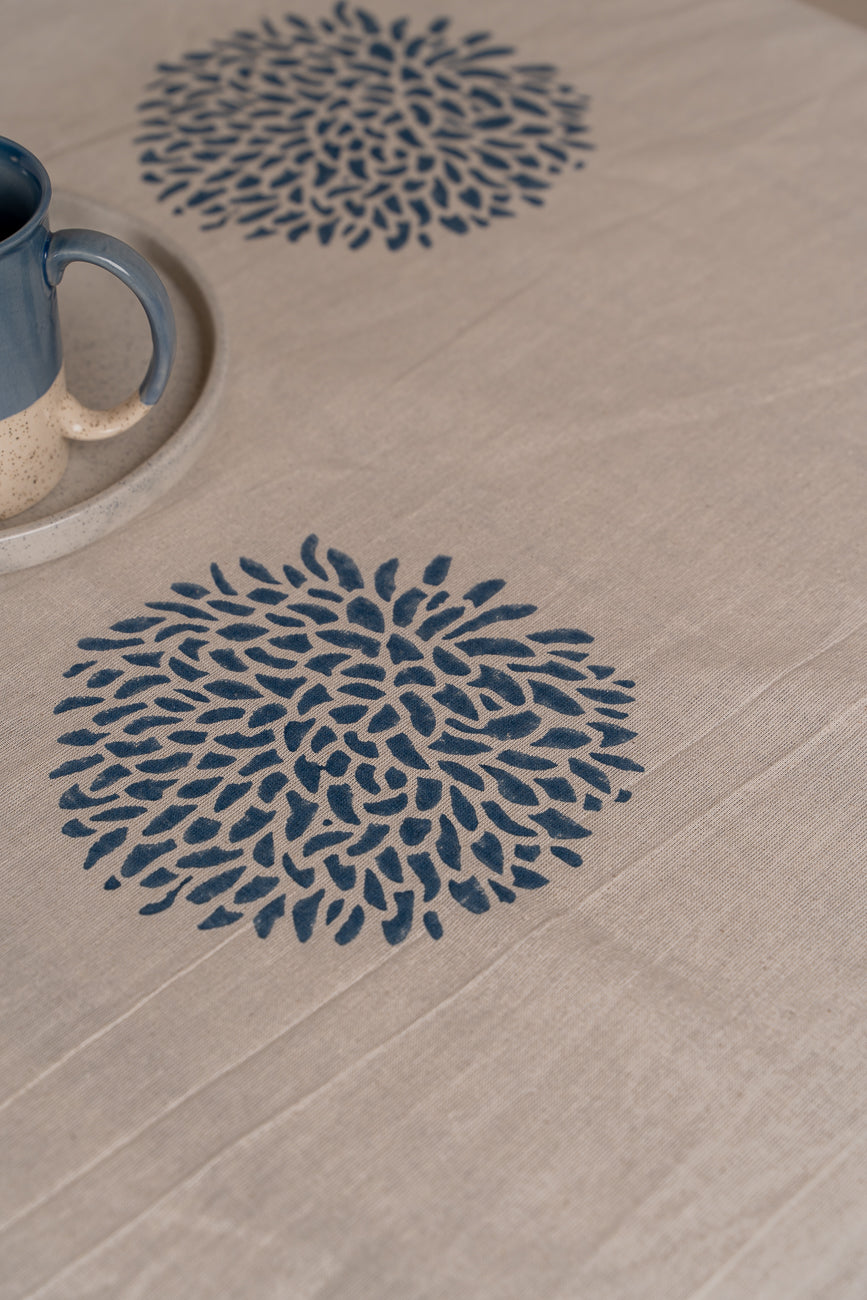 Dandelion table cloth (Handblock Printed)