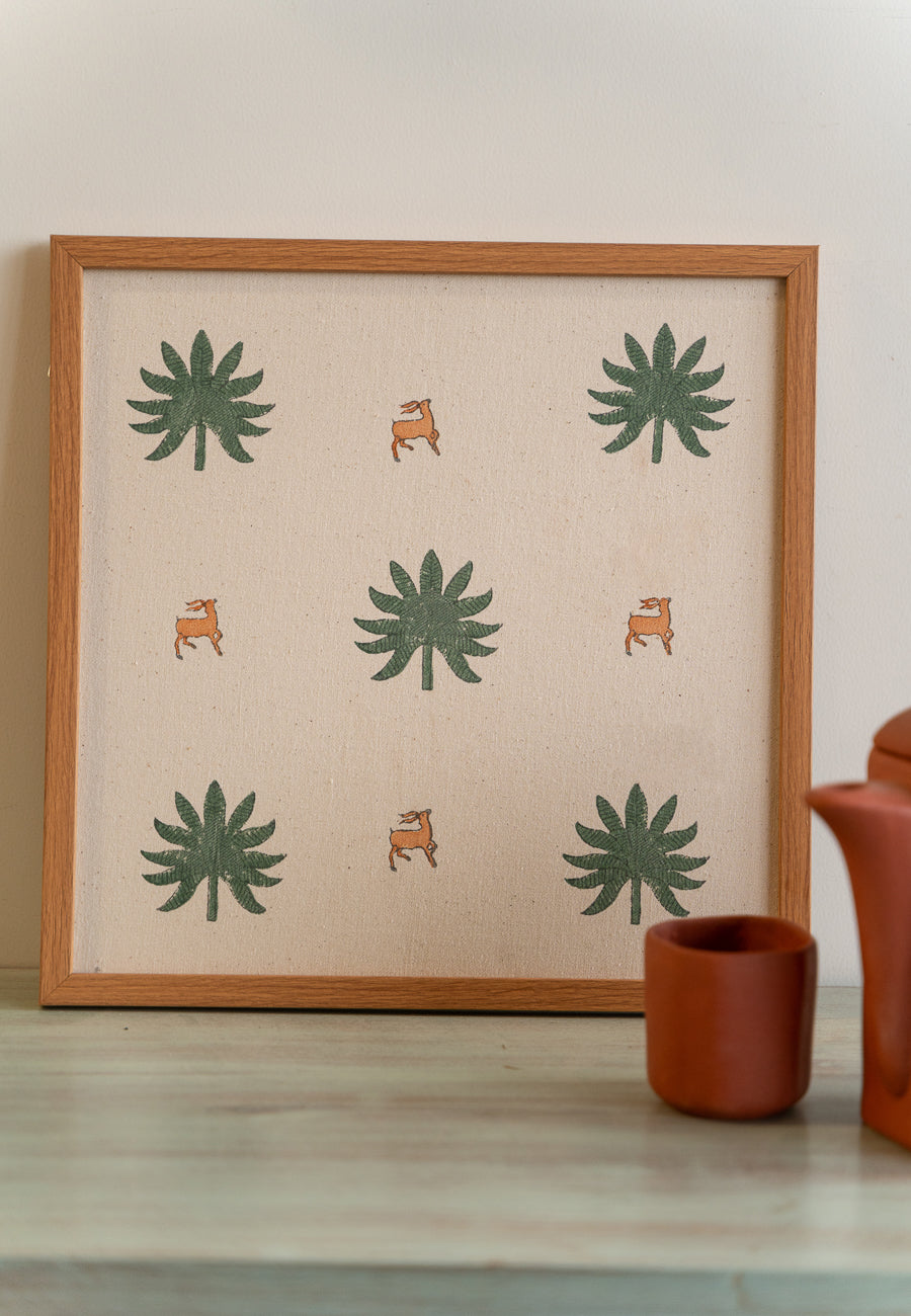 The Enhanted Deer Artwork- Hand Block print