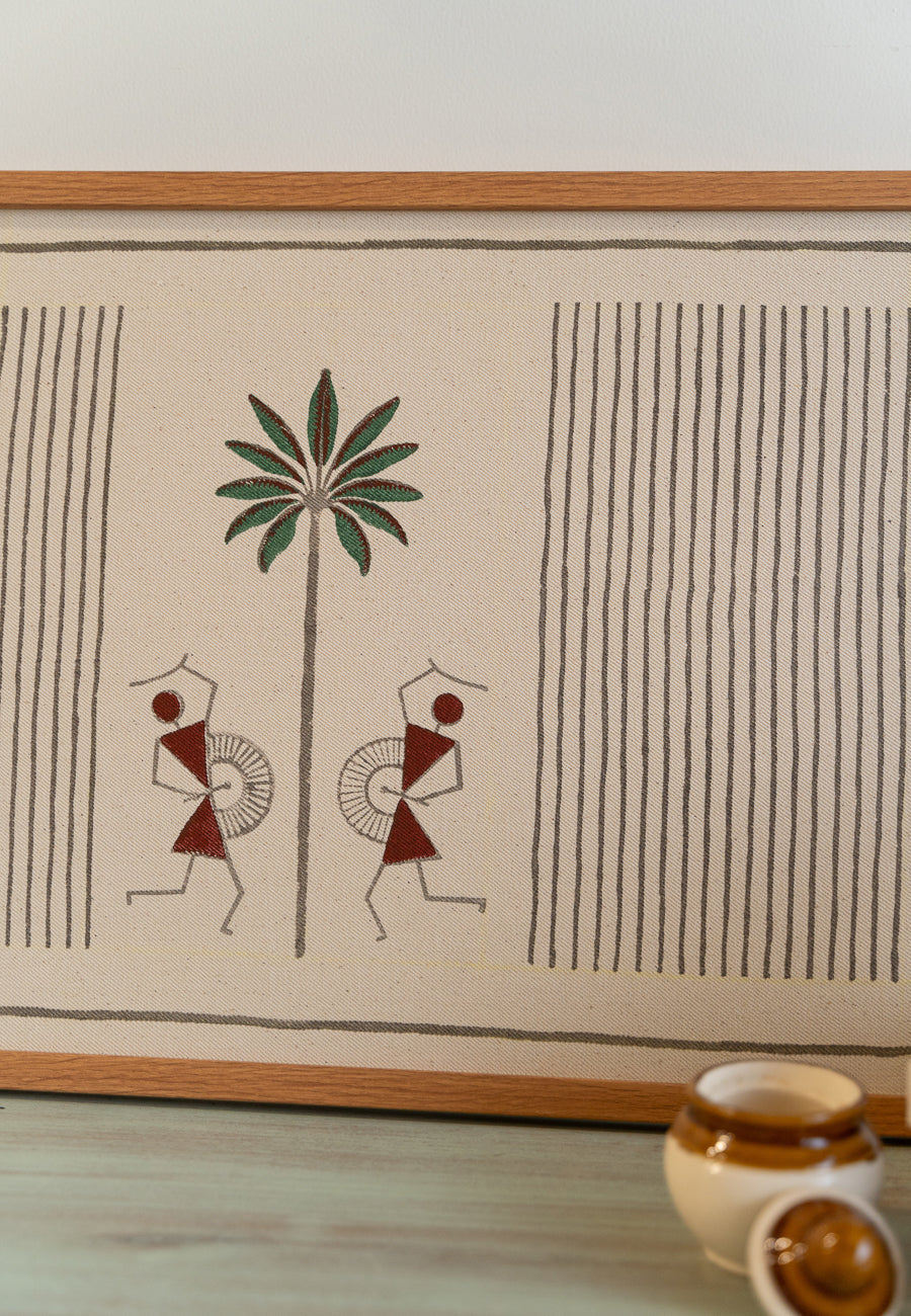 Tribal Tales Striped Artwork-Handblock Printed