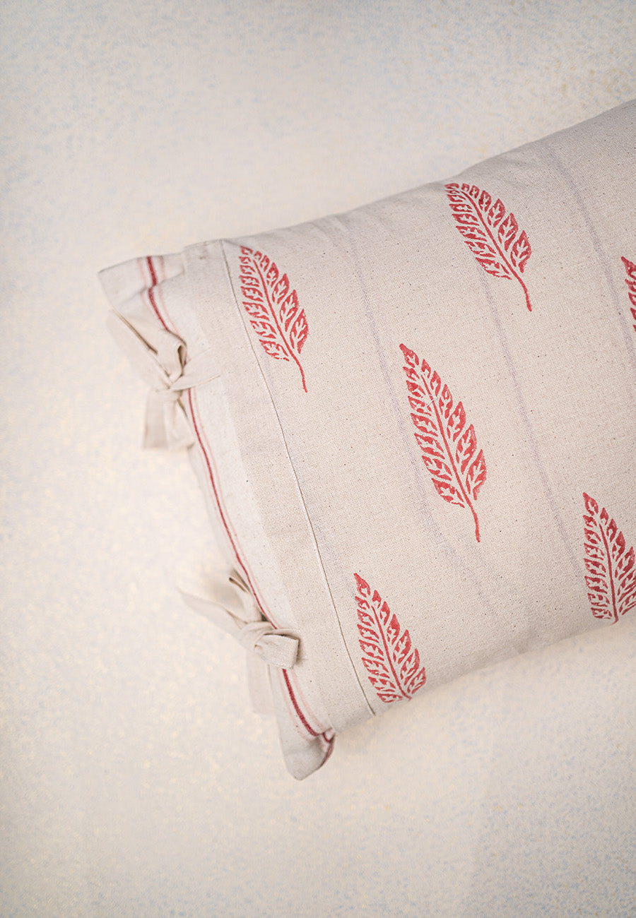 Nesh cushion cover with handwoven fabric inserts